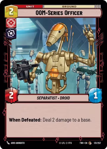 OOM-Series Officer (131/257), Twilight of the Republic — Star Wars card price