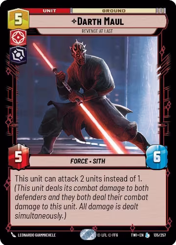 Darth Maul - Revenge at Last (135/257), Twilight of the Republic — Star Wars card price