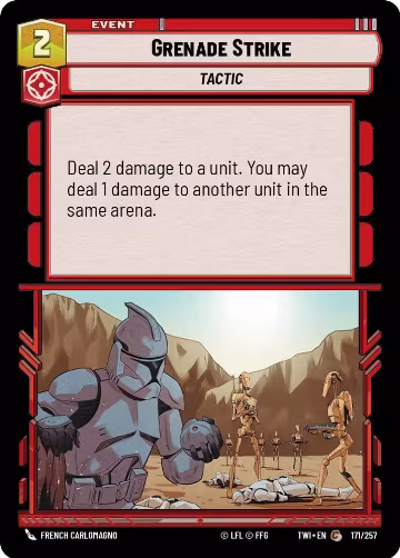 Grenade Strike (171/257), Twilight of the Republic — Star Wars card price