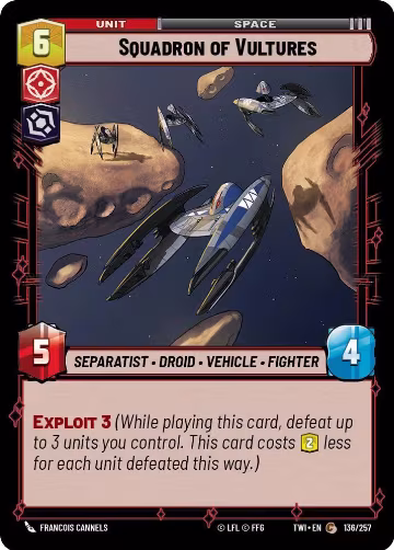 Squadron of Vultures (136/257), Twilight of the Republic — Star Wars card price