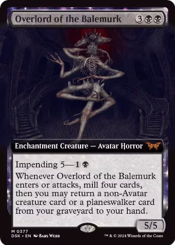 Overlord of the Balemurk (Extended Art) (377), Duskmourn: House of Horror — Magic card price