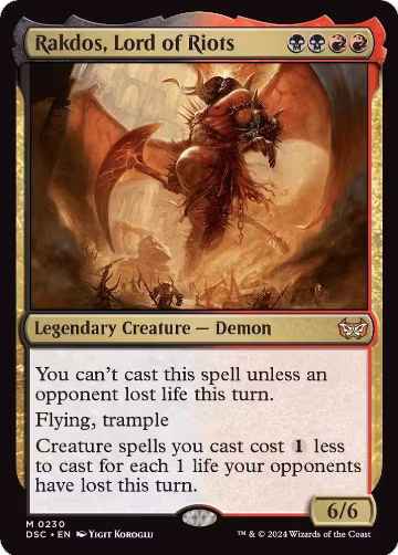 Rakdos, Lord of Riots (230), Commander: Duskmourn: House of Horror — Magic card price