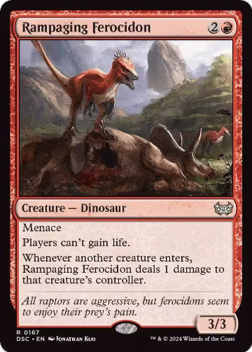 Rampaging Ferocidon (167), Commander: Duskmourn: House of Horror — Magic card price