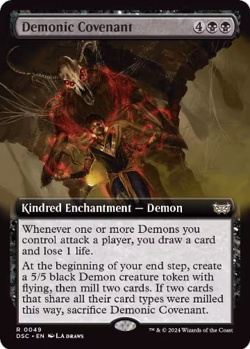 Demonic Covenant (Extended Art) (49), Commander: Duskmourn: House of Horror — Magic card price