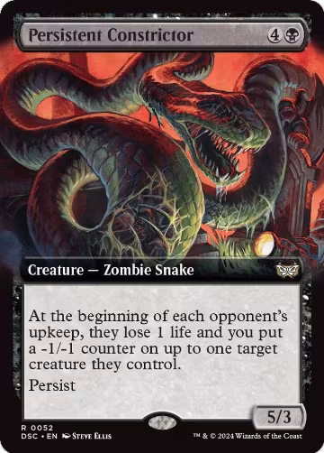 Persistent Constrictor (Extended Art) (52), Commander: Duskmourn: House of Horror — Magic card price