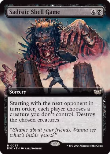 Sadistic Shell Game (Extended Art) (53), Commander: Duskmourn: House of Horror — Magic card price