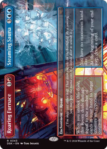 Roaring Furnace // Steaming Sauna (Borderless) (343), Duskmourn: House of Horror — Magic card price