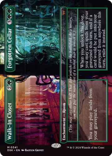 Walk-In Closet // Forgotten Cellar (Borderless) (341), Duskmourn: House of Horror — Magic card price