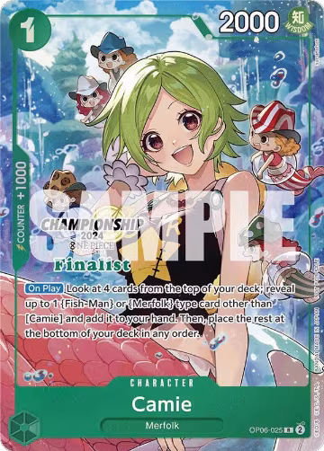 Camie (Championship 2024 Finalist Card Set) (OP06-025), One Piece Promotion Cards — One Piece card price