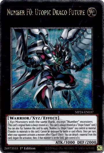 Number F0: Utopic Draco Future (Quarter Century Secret Rare) (MP24-EN037), 25th Anniversary Tin: Dueling Mirrors — Yu-Gi-Oh! card price