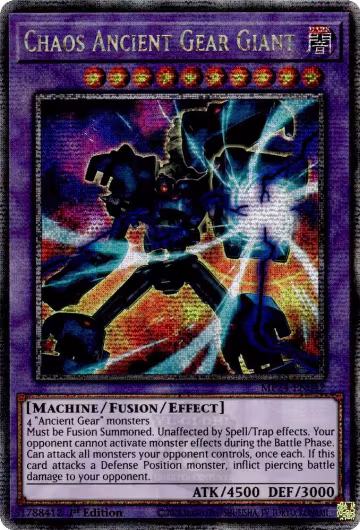 Chaos Ancient Gear Giant (Quarter Century Secret Rare) (MP24-EN042), 25th Anniversary Tin: Dueling Mirrors — Yu-Gi-Oh! card price