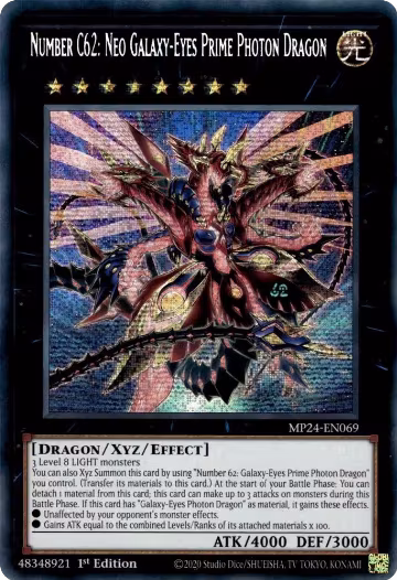 Number C62: Neo Galaxy-Eyes Prime Photon Dragon (MP24-EN069), 25th Anniversary Tin: Dueling Mirrors — Yu-Gi-Oh! card price