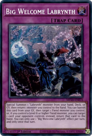 Big Welcome Labrynth (MP24-EN074), 25th Anniversary Tin: Dueling Mirrors — Yu-Gi-Oh! card price