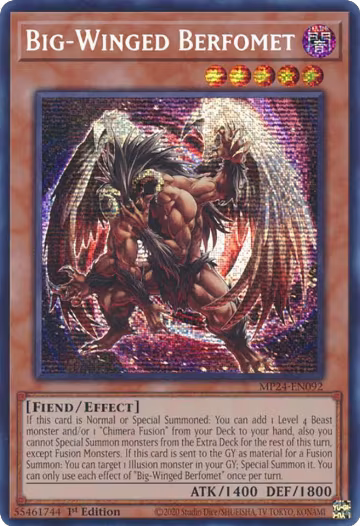 Big-Winged Berfomet (MP24-EN092), 25th Anniversary Tin: Dueling Mirrors — Yu-Gi-Oh! card price