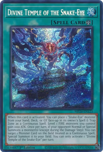 Divine Temple of the Snake-Eye (MP24-EN123), 25th Anniversary Tin: Dueling Mirrors — Yu-Gi-Oh! card price