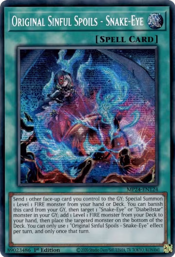 Original Sinful Spoils - Snake-Eye (MP24-EN124), 25th Anniversary Tin: Dueling Mirrors — Yu-Gi-Oh! card price