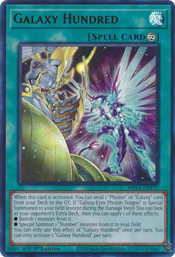Galaxy Hundred (MP24-EN177), 25th Anniversary Tin: Dueling Mirrors — Yu-Gi-Oh! card price