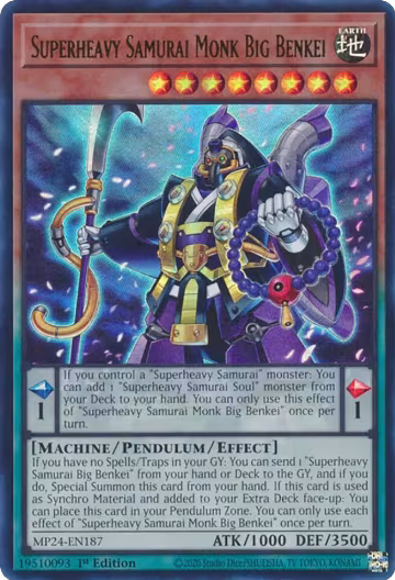 Superheavy Samurai Monk Big Benkei (MP24-EN187), 25th Anniversary Tin: Dueling Mirrors — Yu-Gi-Oh! card price