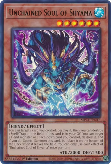 Unchained Soul of Shyama (MP24-EN216), 25th Anniversary Tin: Dueling Mirrors — Yu-Gi-Oh! card price