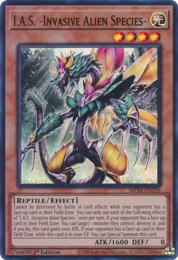I.A.S. -Invasive Alien Species- (MP24-EN236), 25th Anniversary Tin: Dueling Mirrors — Yu-Gi-Oh! card price