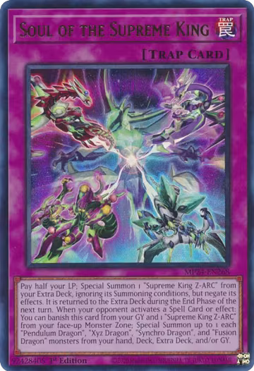 Soul of the Supreme King (MP24-EN268), 25th Anniversary Tin: Dueling Mirrors — Yu-Gi-Oh! card price