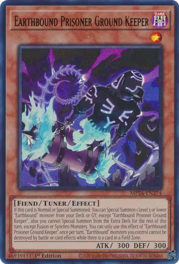 Earthbound Prisoner Ground Keeper (MP24-EN274), 25th Anniversary Tin: Dueling Mirrors — Yu-Gi-Oh! card price