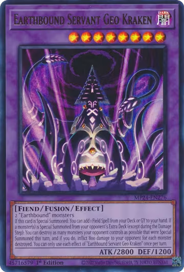 Earthbound Servant Geo Kraken (MP24-EN276), 25th Anniversary Tin: Dueling Mirrors — Yu-Gi-Oh! card price