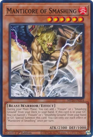 Manticore of Smashing (MP24-EN314), 25th Anniversary Tin: Dueling Mirrors — Yu-Gi-Oh! card price