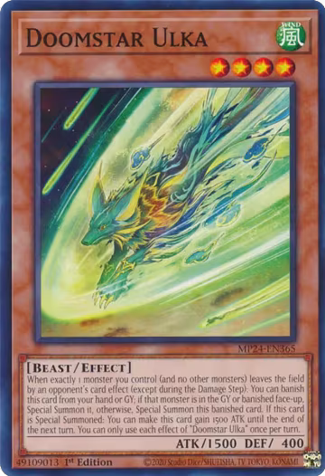 Doomstar Ulka (MP24-EN365), 25th Anniversary Tin: Dueling Mirrors — Yu-Gi-Oh! card price