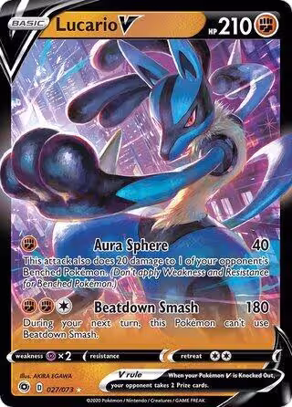 Lucario V - 027/073 (Non-Holo) (27/73), Deck Exclusives — Pokémon card price