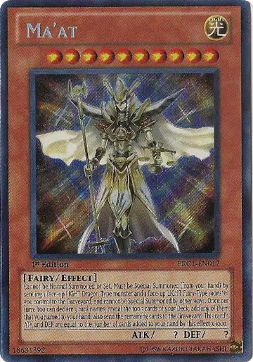Ma'at (PRC1-EN017), 2012 Premium Collection Tin — Yu-Gi-Oh! card price