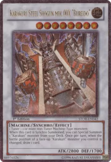 Karakuri Steel Shogun mdl 00X "Bureido" (UTR) (STOR-EN042), Storm of Ragnarok — Yu-Gi-Oh! card price