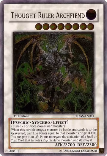 Thought Ruler Archfiend (UTR) (TDGS-EN044), The Duelist Genesis — Yu-Gi-Oh! card price