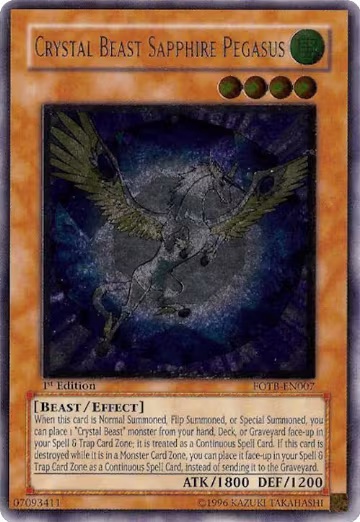 Crystal Beast Sapphire Pegasus (UTR) (FOTB-EN007) — card price
