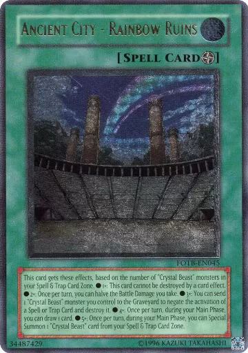 Ancient City - Rainbow Ruins (UTR) (FOTB-EN045), Force of the Breaker — Yu-Gi-Oh! card price