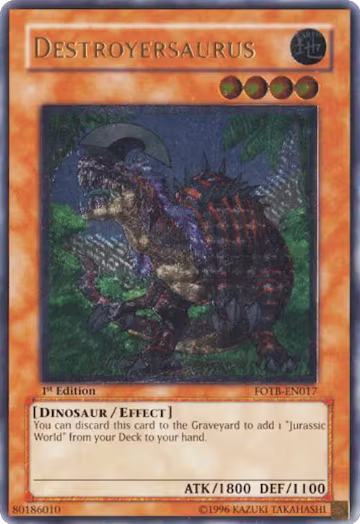 Destroyersaurus (UTR) (FOTB-EN017), Force of the Breaker — Yu-Gi-Oh! card price