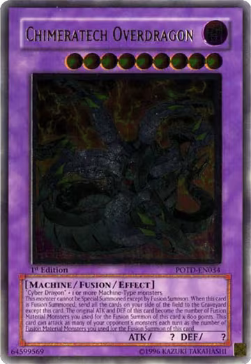 Chimeratech Overdragon (UTR) (POTD-EN034), Power of the Duelist — Yu-Gi-Oh! card price
