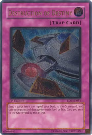 Destruction of Destiny (UTR) (EOJ-EN051), Enemy of Justice — Yu-Gi-Oh! card price