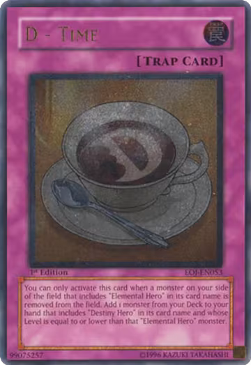 D - Time (UTR) (EOJ-EN053), Enemy of Justice — Yu-Gi-Oh! card price