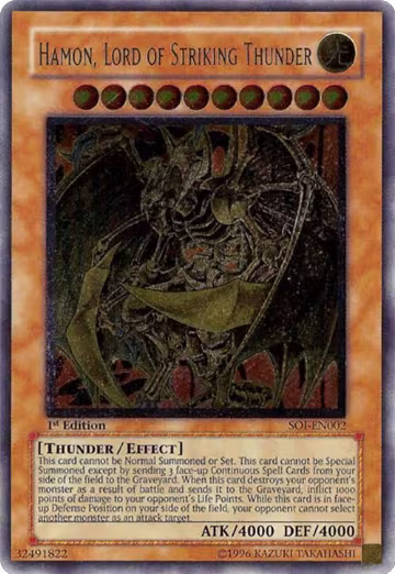 Hamon, Lord of Striking Thunder (UTR) (SOI-EN002) — card price