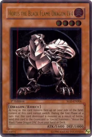 Horus The Black Flame Dragon LV4 (UTR) (SOD-EN006), Soul of the Duelist — Yu-Gi-Oh! card price