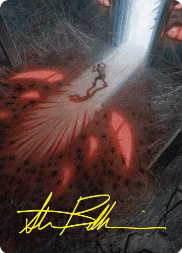 Fear My Authority Art Card (Gold-Stamped Signature) (49), Art Series: Duskmourn: House of Horror — Magic card price