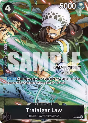 Trafalgar Law - P-038 (CS 2024 Event Pack Finalist) (P-038), One Piece Promotion Cards — One Piece card price