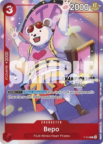 Bepo (CS 2024 Celebration Pack) (P-019), One Piece Promotion Cards — One Piece card price