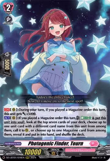 Photogenic Finder, Teurn (DZ-LBT01/016EN), DZ-LBT01: Lyrical Monasterio Sparkling Stars! — Vanguard card price