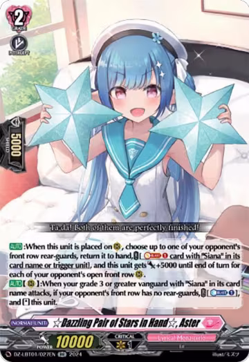 Dazzling Pair of Stars in Hand, Aster (DZ-LBT01/027EN), DZ-LBT01: Lyrical Monasterio Sparkling Stars! — Vanguard card price