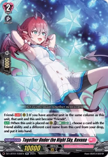 Together Under the Night Sky, Ravana (DZ-LBT01/030EN), DZ-LBT01: Lyrical Monasterio Sparkling Stars! — Vanguard card price