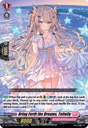 Bring Forth the Dreams, Tolteily (DZ-LBT01/041EN), DZ-LBT01: Lyrical Monasterio Sparkling Stars! — Vanguard card price