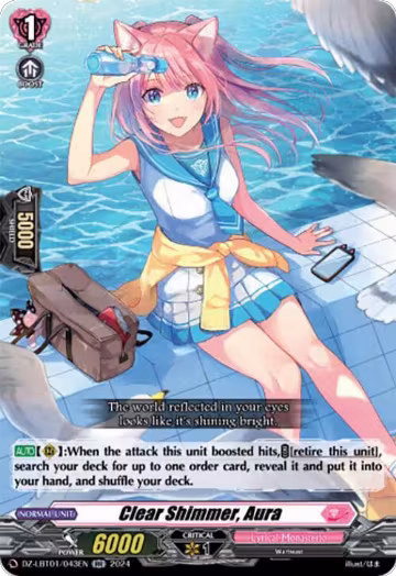 Clear Shimmer, Aura (DZ-LBT01/043EN), DZ-LBT01: Lyrical Monasterio Sparkling Stars! — Vanguard card price