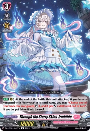 Through the Starry Skies, Irmhilde (DZ-LBT01/047EN), DZ-LBT01: Lyrical Monasterio Sparkling Stars! — Vanguard card price